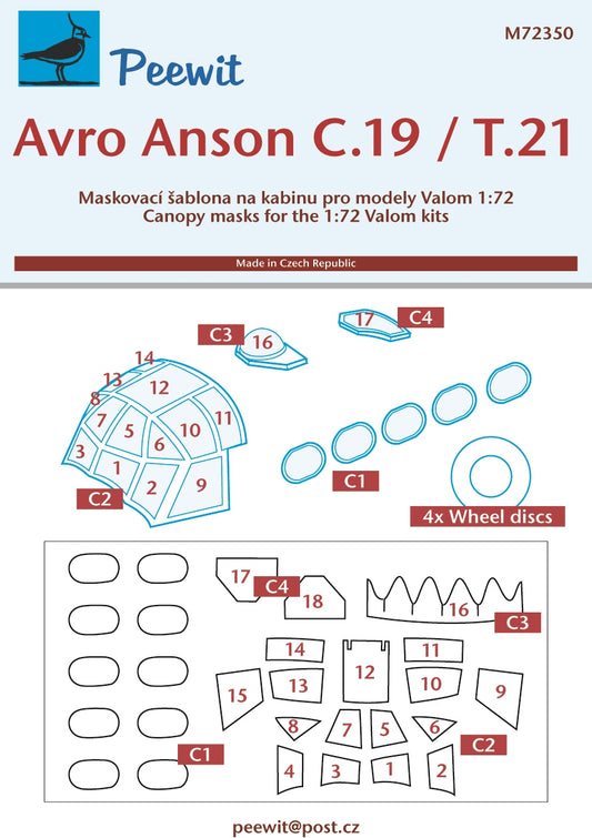 Peewit PEE72350 1:72 Avro Anson C.19 / T.21