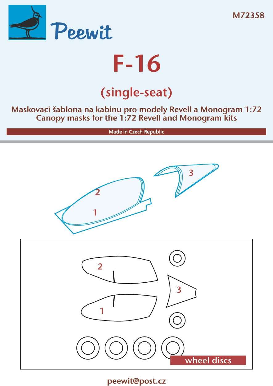 Peewit 72358 1:72 Lockheed-Martin F-16 (single-seat)