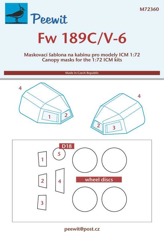 Peewit 72360 1:72 Focke-Wulf Fw-189C/V-6