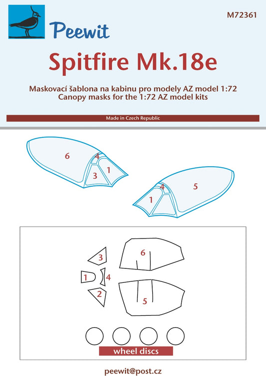 Peewit 72361 1:72 Supermarine Spitfire Mk.18e