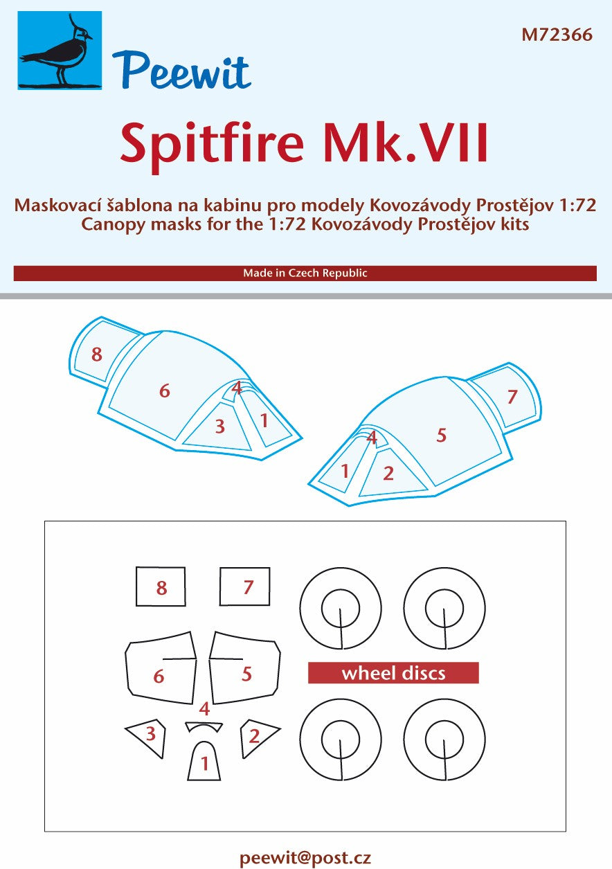 Peewit 72366 1:72 Supermarine Spitfire HF.VII