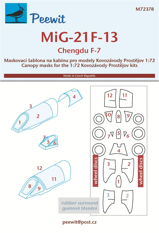 Peewit M72378 1:72 Mikoyan MiG-21F-13 / Chengdu F-7