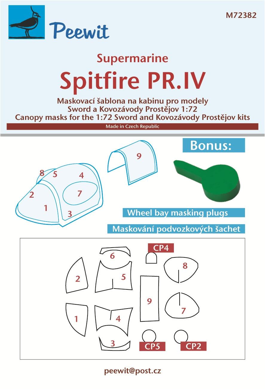 Peewit M72382 1:72 Supermarine Spitfire Pr.IV