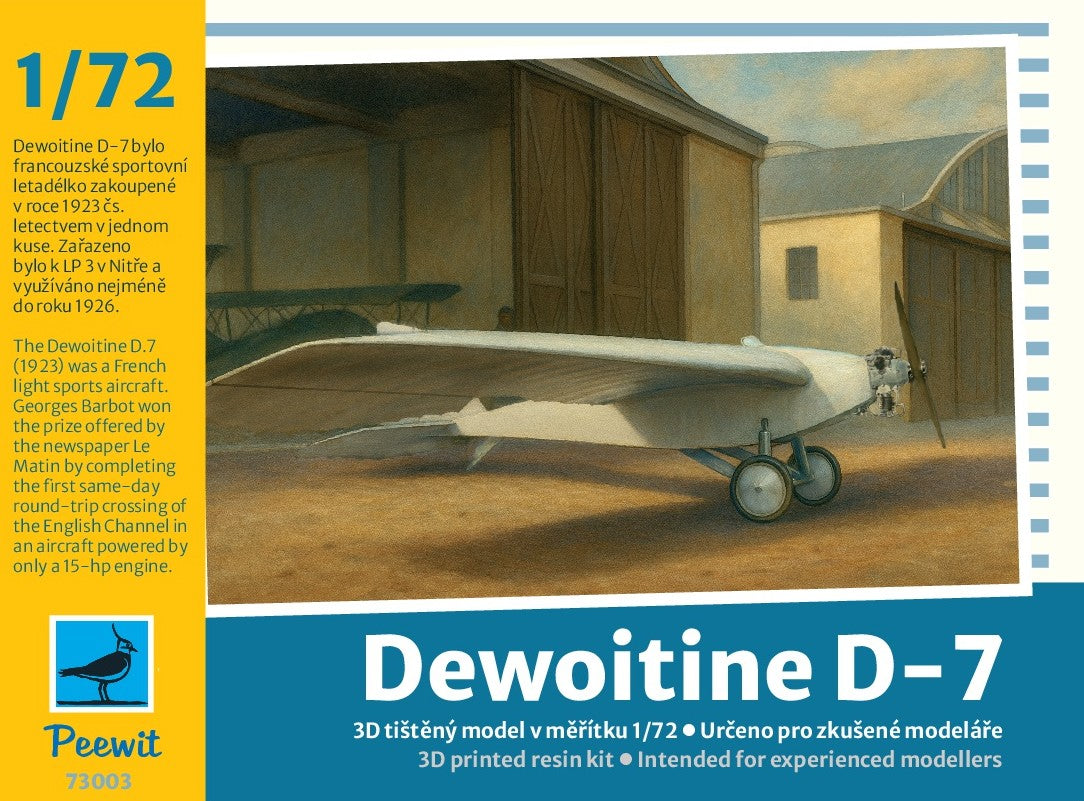 Peewit 73003 1:72 Dewoitine D-7 3D-Printed