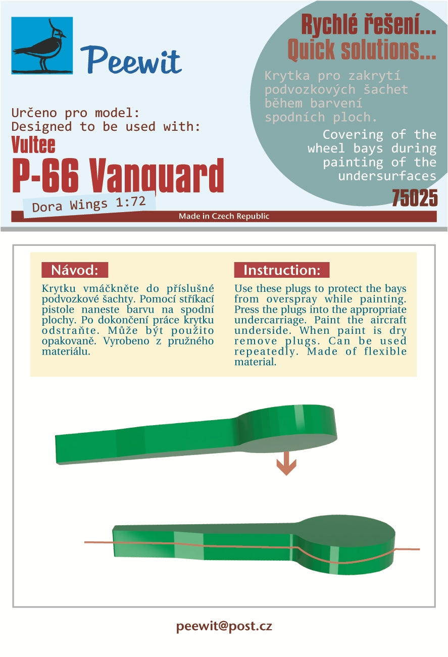 Peewit 75025 1:72 Vultee P-66 Vanguard designed to be used with Dora Wings kits
