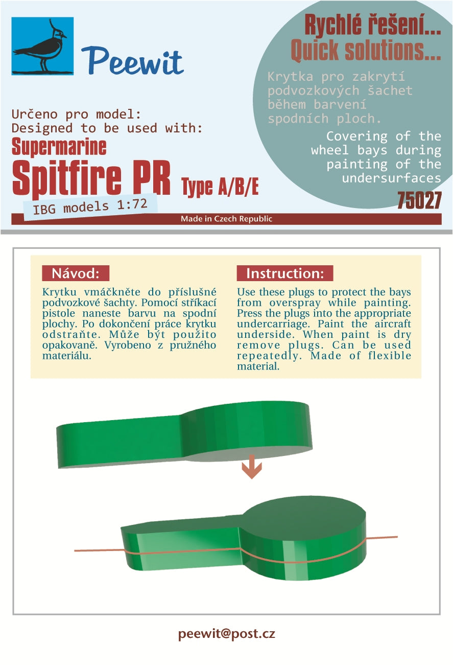 Peewit 75027 1:72 Supermarine Spitfire PR Type A/B/E