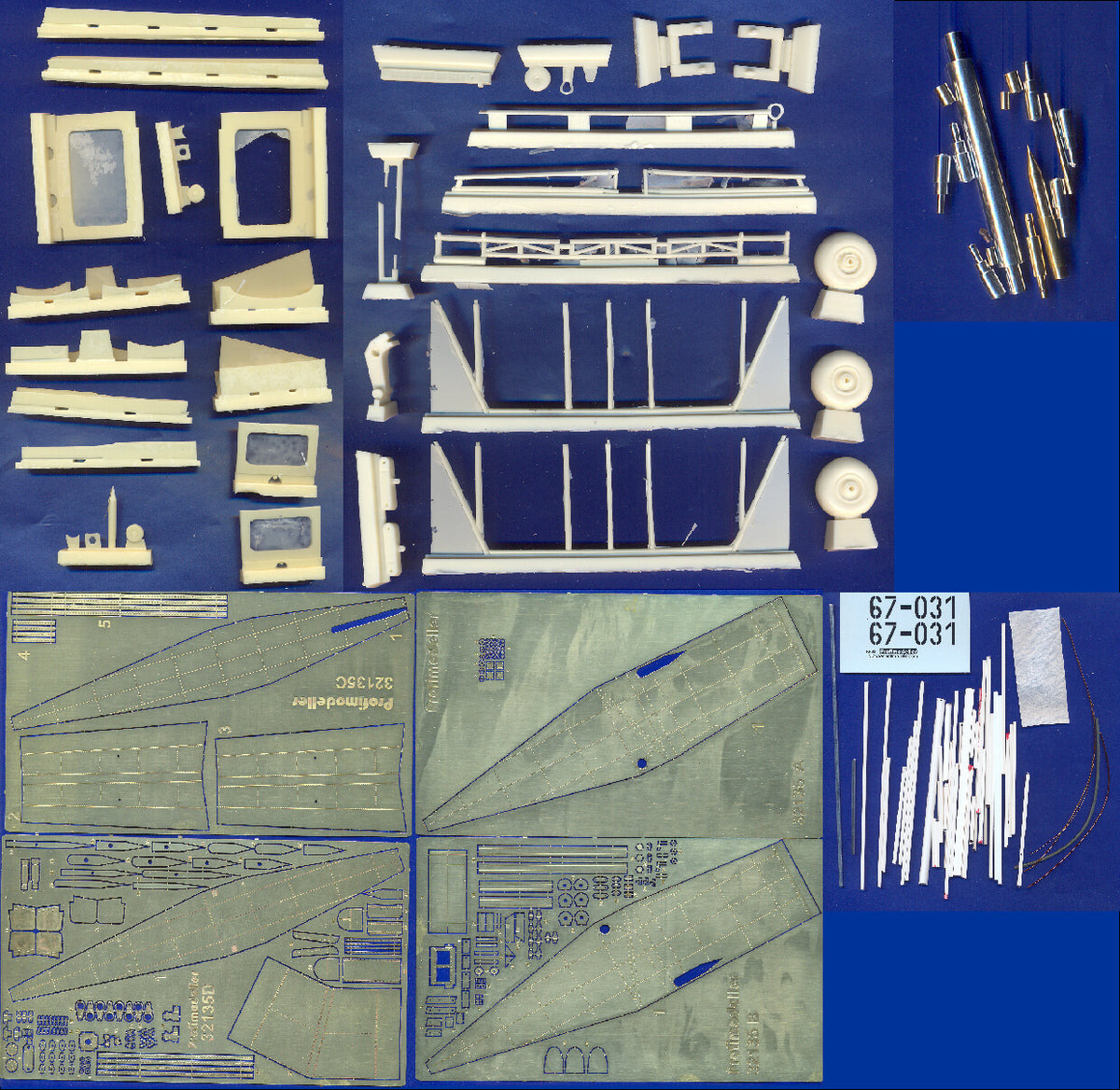 Profimodeller 32135P 1:32 CS Tow target KT-03 and trolley. 54 resin parts - 4 sheet A5 of photoetched parts