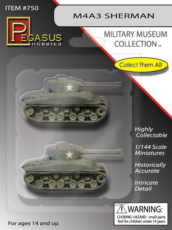 Pegasus Hobbies 750 1:144 M4A3 Sherman (qty 2)