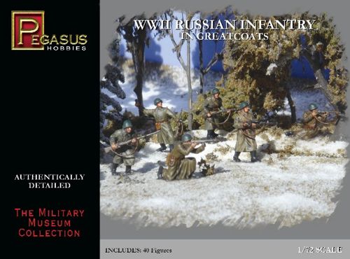 Pegasus Hobbies 7271 1:72 WWII Russian Infantry in Greatcoats