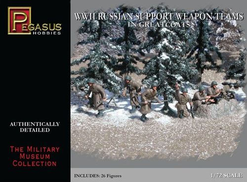 Pegasus Hobbies 7274 1:72 WWII Russian Support Weapon Teams in Greatcoats