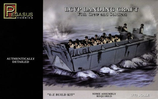 Pegasus Hobbies 7650 1:72 LCVP Landing Craft with Crew and Soldiers