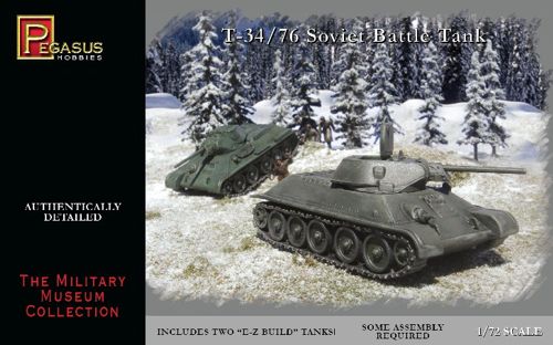 Pegasus Hobbies 7661 1:72 T-34/76 Soviet Battle Tanks (2 per pack)