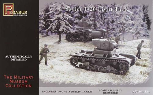 Pegasus Hobbies 7671 1:72 Soviet T-26 Light Tanks (2 per pack)