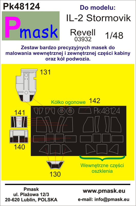 Pmask PK48124 1:48 Ilyushin IL-2 Stormovik Paint Mask