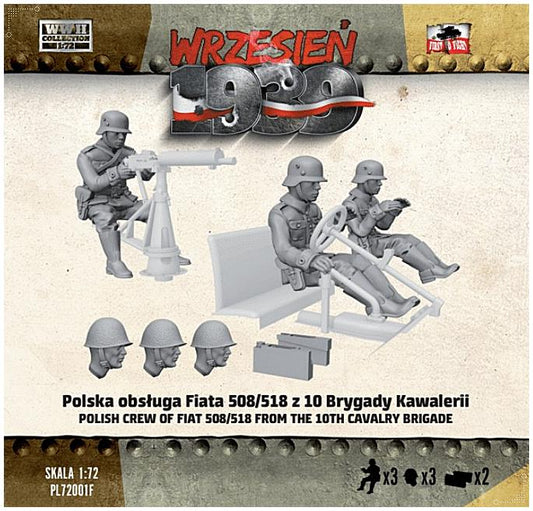 First To Fight Kits PL72001F 1:72 Polish Crew of Fiat 508/518 from the 10th Cavalry Brigade
