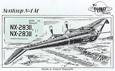 Planet Models 052 1:72 Northrop N1M Flying Wing with decals