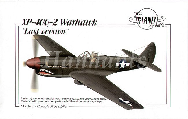 Planet Models 104 1:48 Curtiss XP-40Q2 Warhawk Last Version