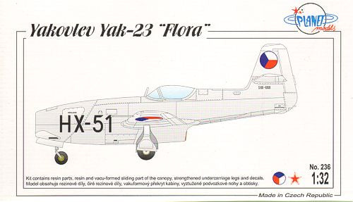 Planet Models 236 1:32 Yakovlev Yak-23 Flora