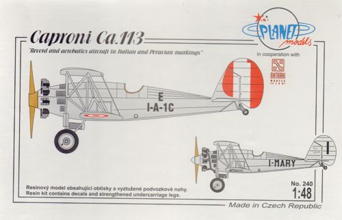 Planet Models 240 1:48 Caproni Ca.113 Italian and Peruvian Markings