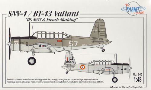 Planet Models 245 1:48 Vultee BT-13 Valiant with Decals for USA and France; WWII [SNV-1/]