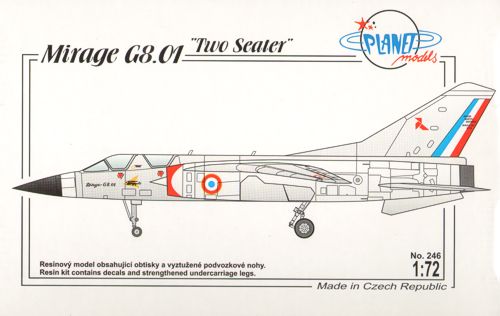 Planet Models 246 1:72 Dassault-Mirage G8-01 with Decals for France