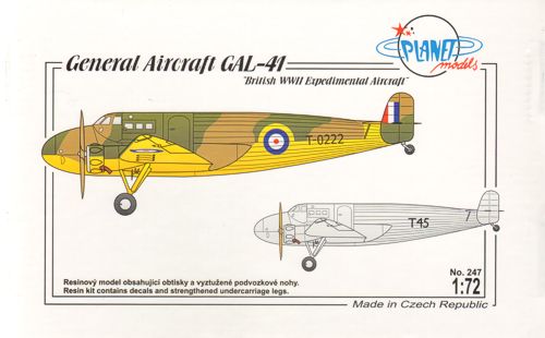 Planet Models 247 1:72 General Aircraft GAL-41