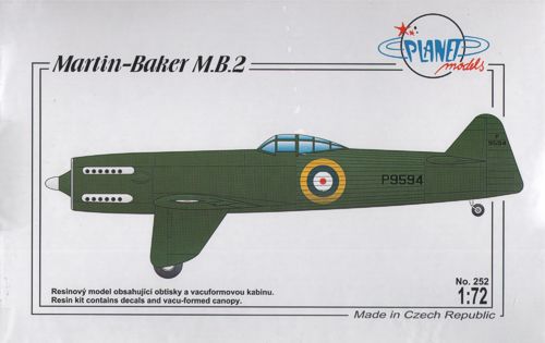 Planet Models 252 1:72 Martin-Baker MB.2 British Fighter Prototype, early WWII