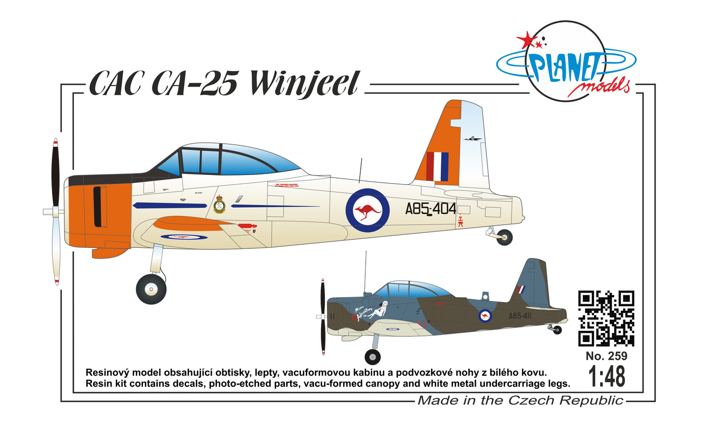 Planet Models 259 1:48 CAC CA-25 Vinjeel ll