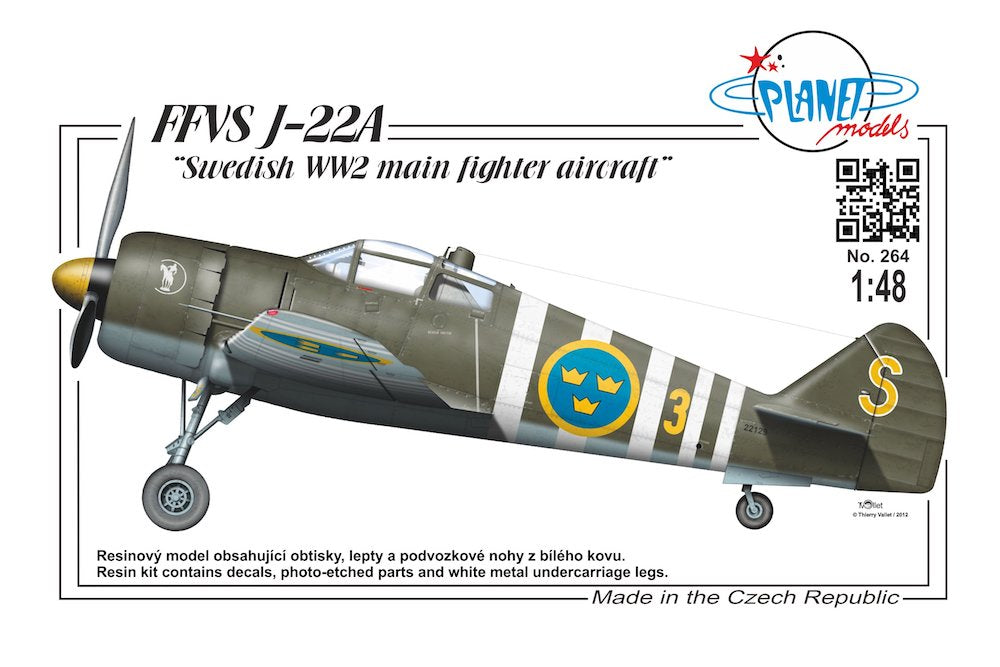 Planet Models 264 1:48 FFVS J-22A 'Swedish WWII Main Fighter Aircraft'