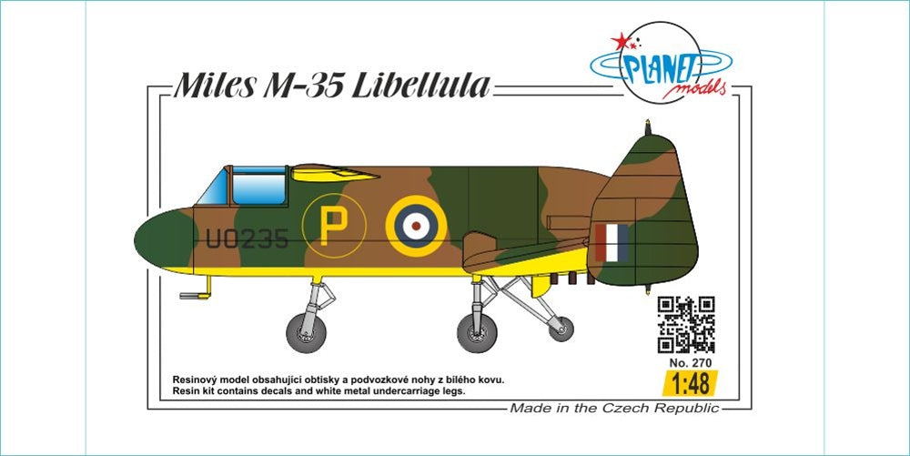 Planet Models 270 1:48 Miles M.35 Libelulla