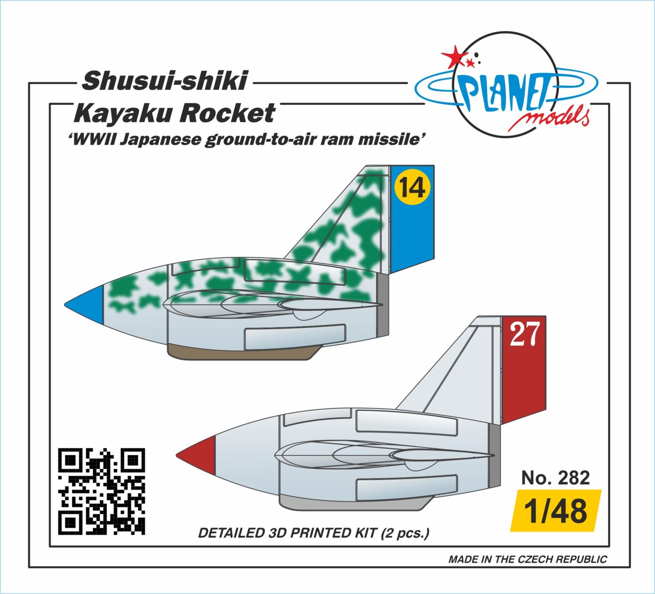 Planet Models 282 1:48 Shusui-shiki Kayaku Rocket