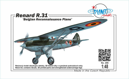 Planet Models 286 1:48 Renard R.31 ‘Belgian Recconaissance Plane’