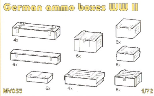 Planet Models MV055 1:72 German Ammunition Boxes WWII