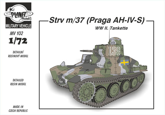 Planet Models MV102 1:72 Strv m/37 (Praga AH-IV-S) WWII Tankete