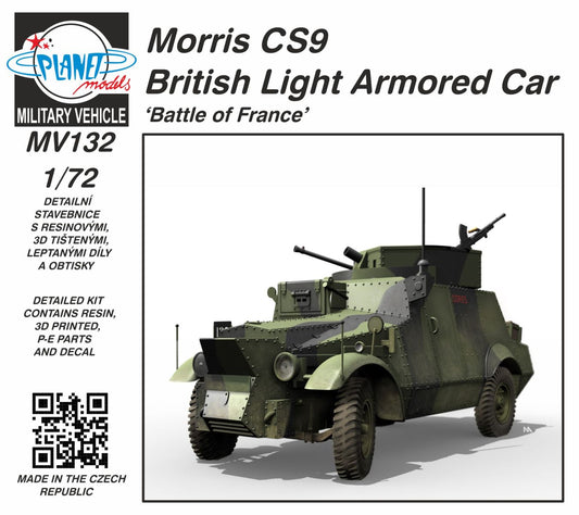 Planet Models MV132 1:72 Morris CS9 British Light Armored Car 'Battle of France'