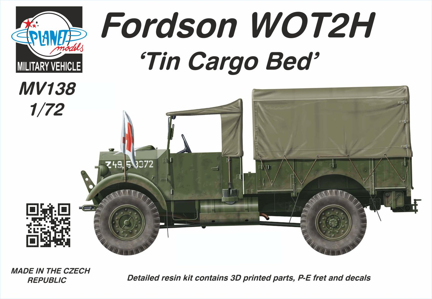 Planet Models MV138 1:72 Fordson WOT2H (15CWT) Tin Cargo Bed