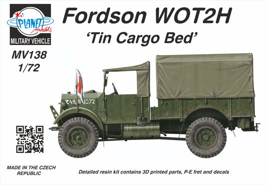 Planet Models MV138 1:72 Fordson WOT2H (15CWT) Tin Cargo Bed