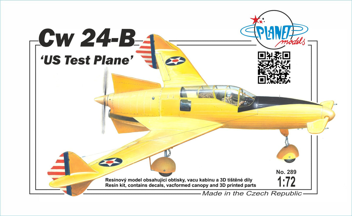 Planet Models 289 1:72 Curtiss CW-24B 'US test plane'