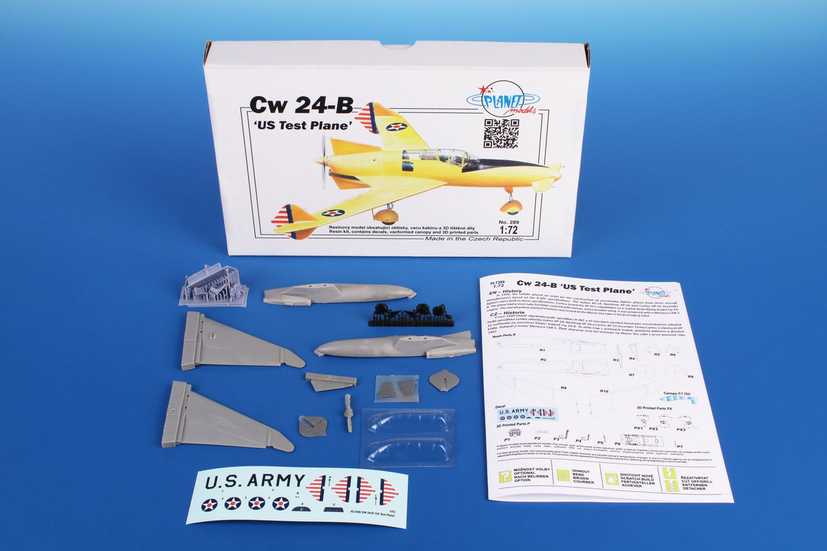 Planet Models 289 1:72 Curtiss CW-24B 'US test plane'