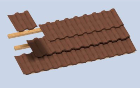 Plus Model 566 1:35 84 corrugated Roof tiles