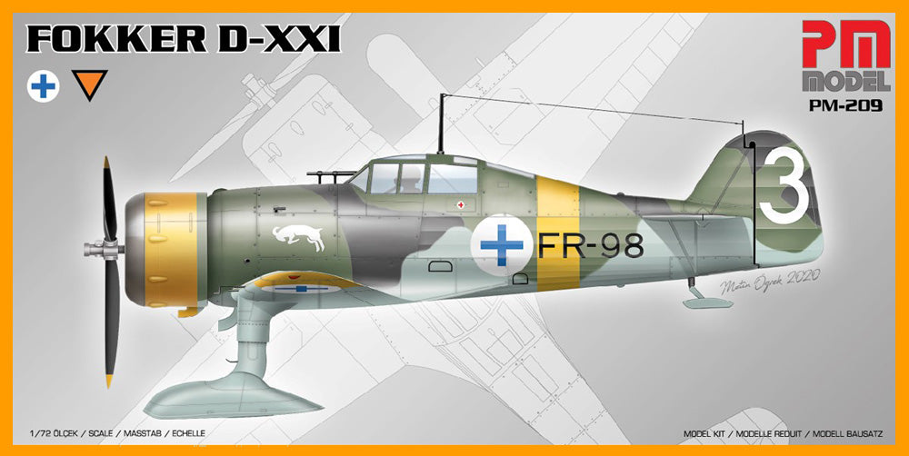 PM Model 209 1:72 Fokker D.XXI with skis