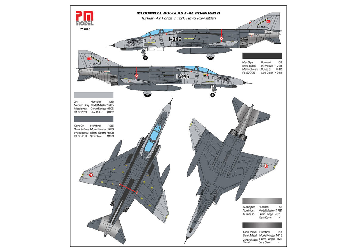 PM Model 227 1:96 McDonnell F-4E/F Phantom I
