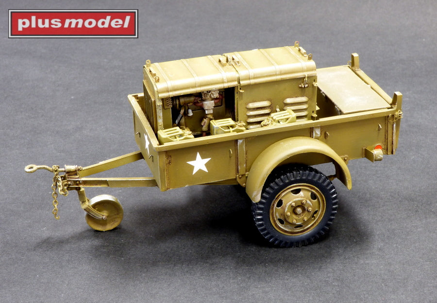 Plus Model 542 1:35 U.S.Trailer with generator model kit