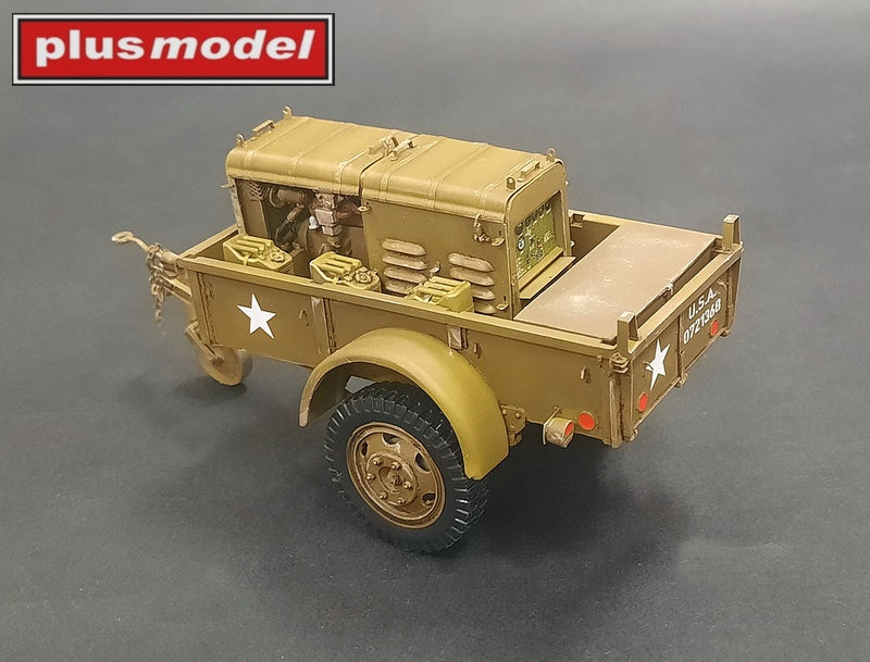 Plus Model 542 1:35 U.S.Trailer with generator model kit
