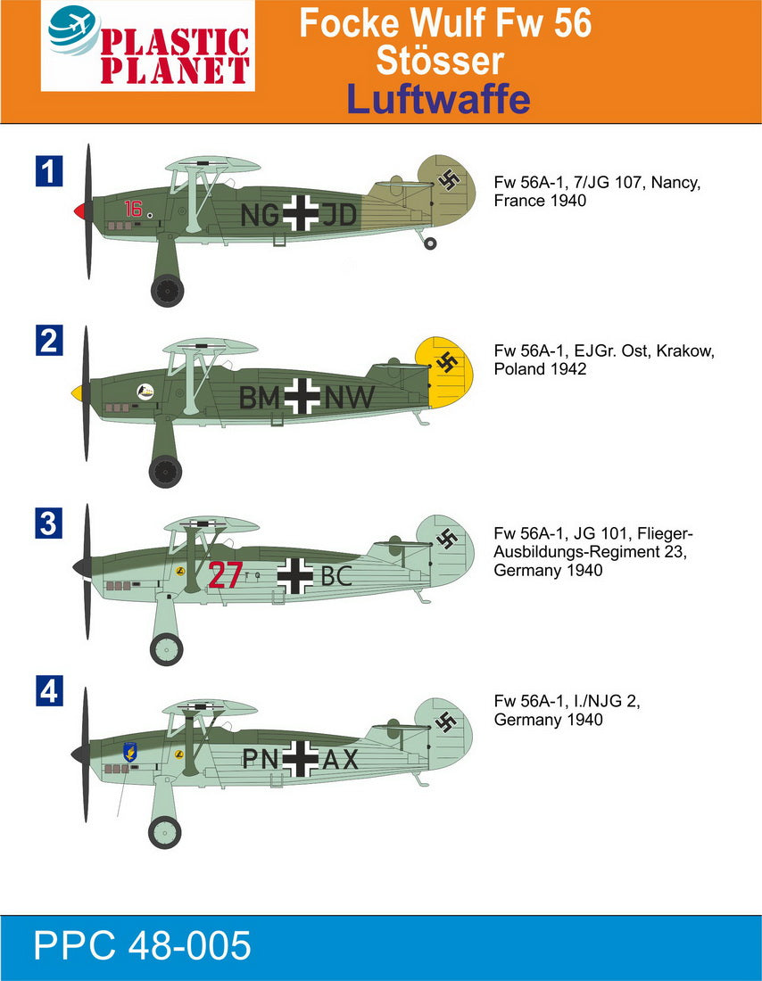 Attack Kits PPC-005 1:48 Focke-Wulf Fw-56 Stosser 'Luftwaffe'