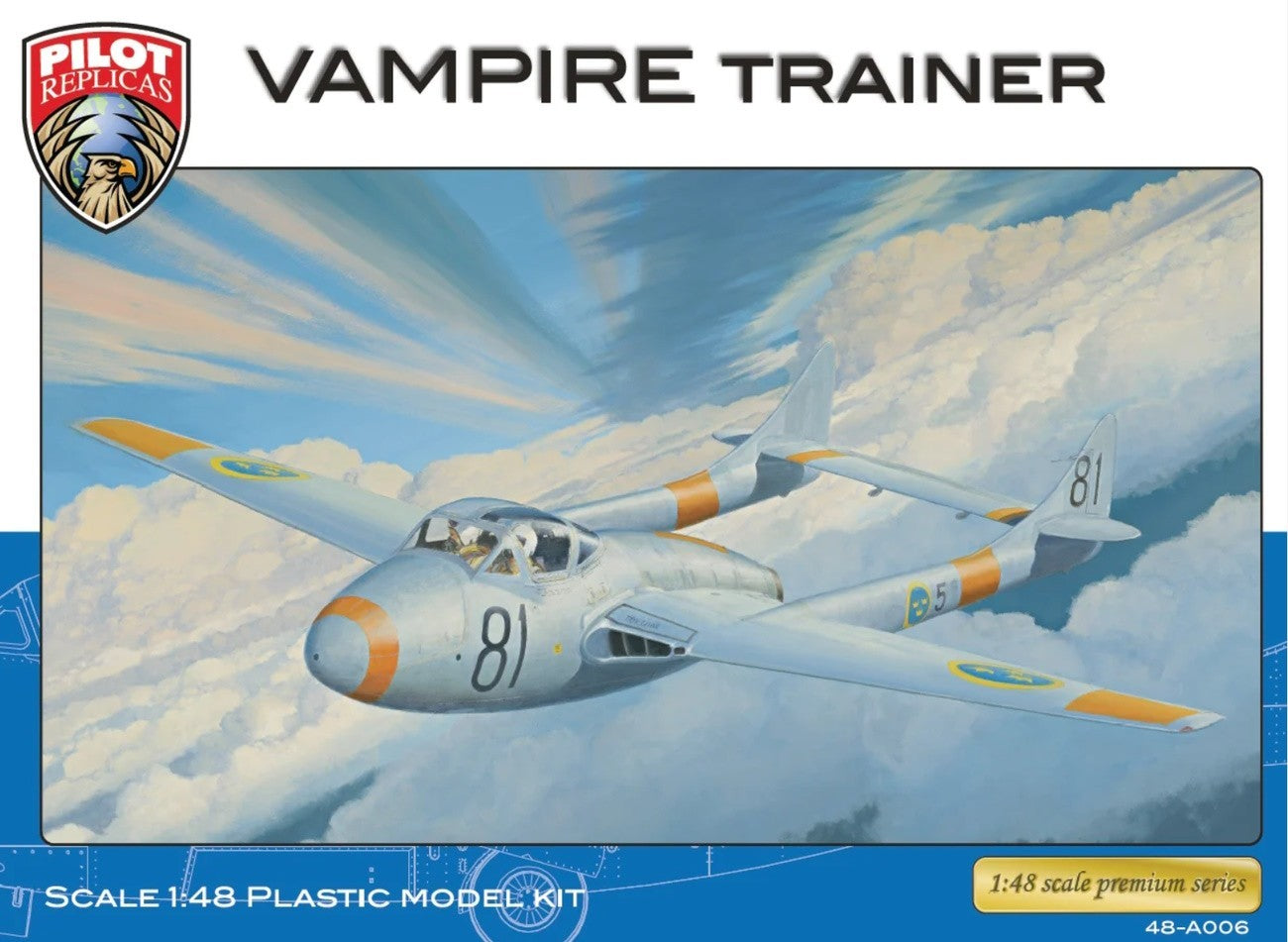 Pilot Replicas 48A006 1:48 J28 Vampire FB50 Swedish Air Force