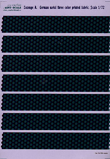 Print Scale 004 1:72 Lozenge Pattern A. German Naval Three Colour Printed Fabric