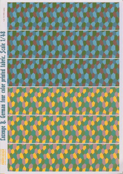 Print Scale 006 1:48 Lozenge B. German Four Colour Printed Fabric