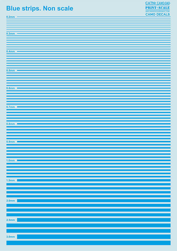 Print Scale 040 - Blue Stripes