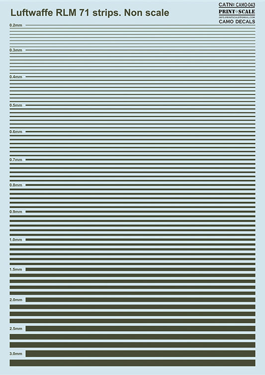 Print Scale 043 - Luftwaffe RLM 71 Stripes